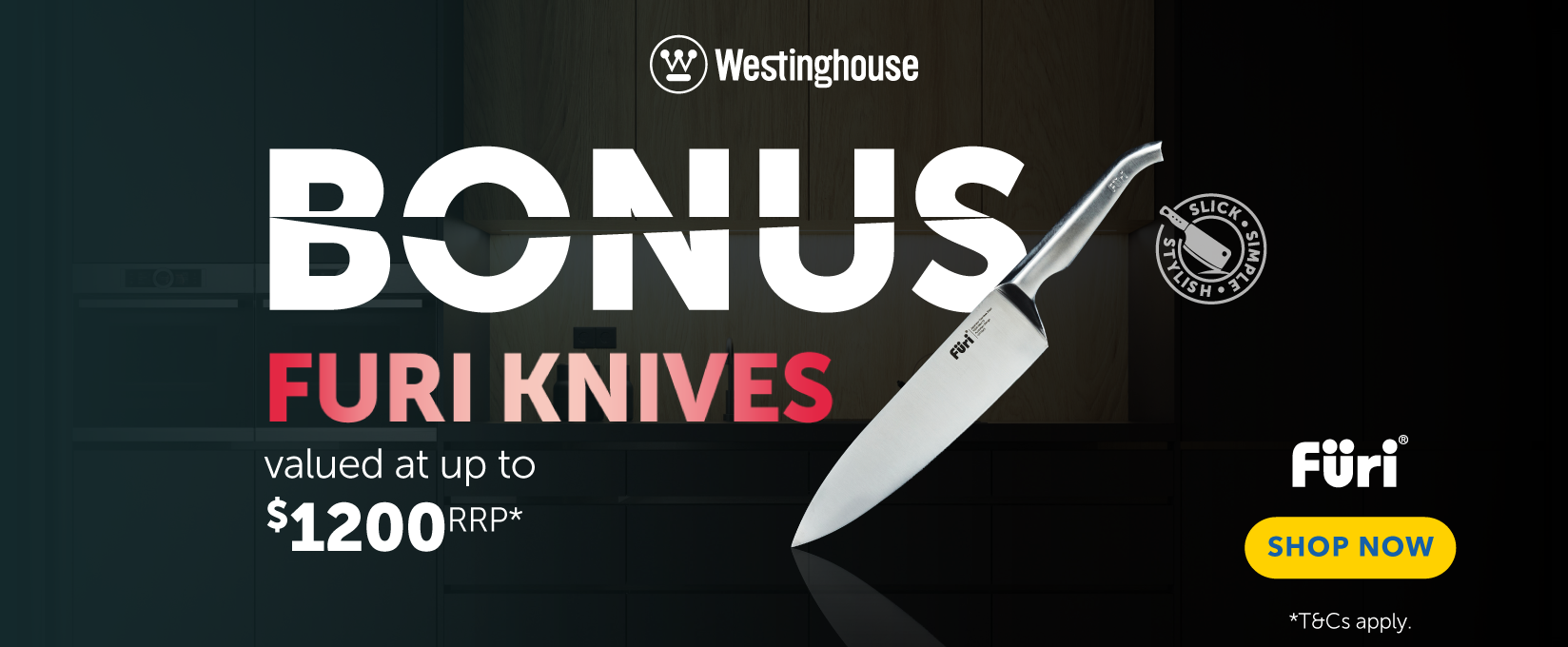Bonus Furi Knives WIth Selected Cooking Appliances