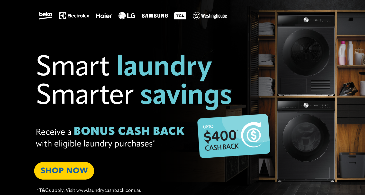 Bonus Cash Card Valued Up To $400 With Selected Narta Laundry Appliances