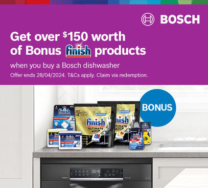 Bonus Finish Pack With Selected Bosch Dishwashers