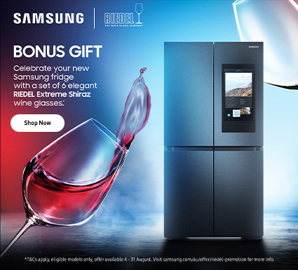 Bonus Riedel Wine Glasses with selected Samsung Refrigeration