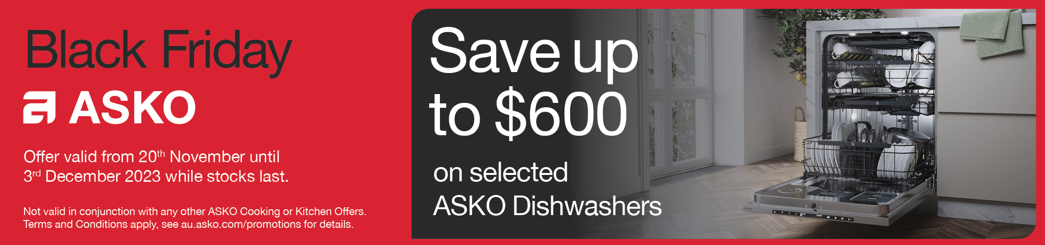 Save Up To $600 On Selected ASKO Dishwashers