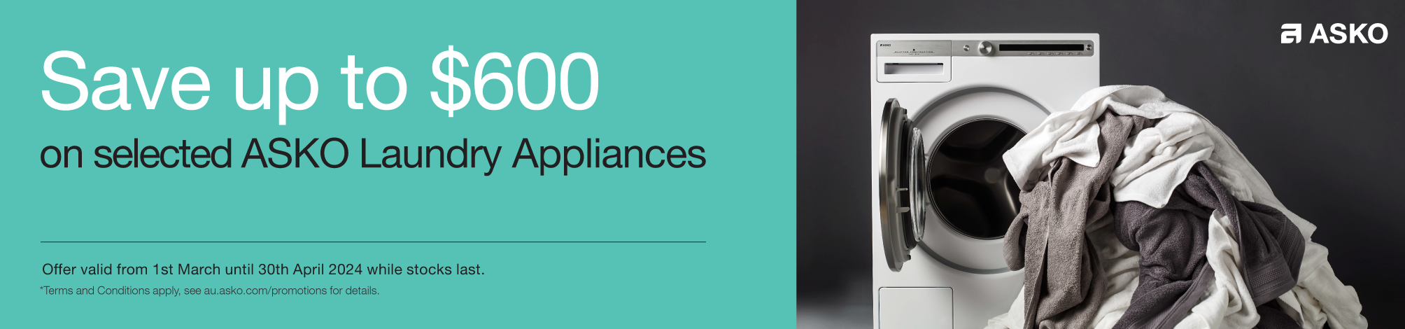 Save Up To $600 On Selected ASKO Laundry Appliances