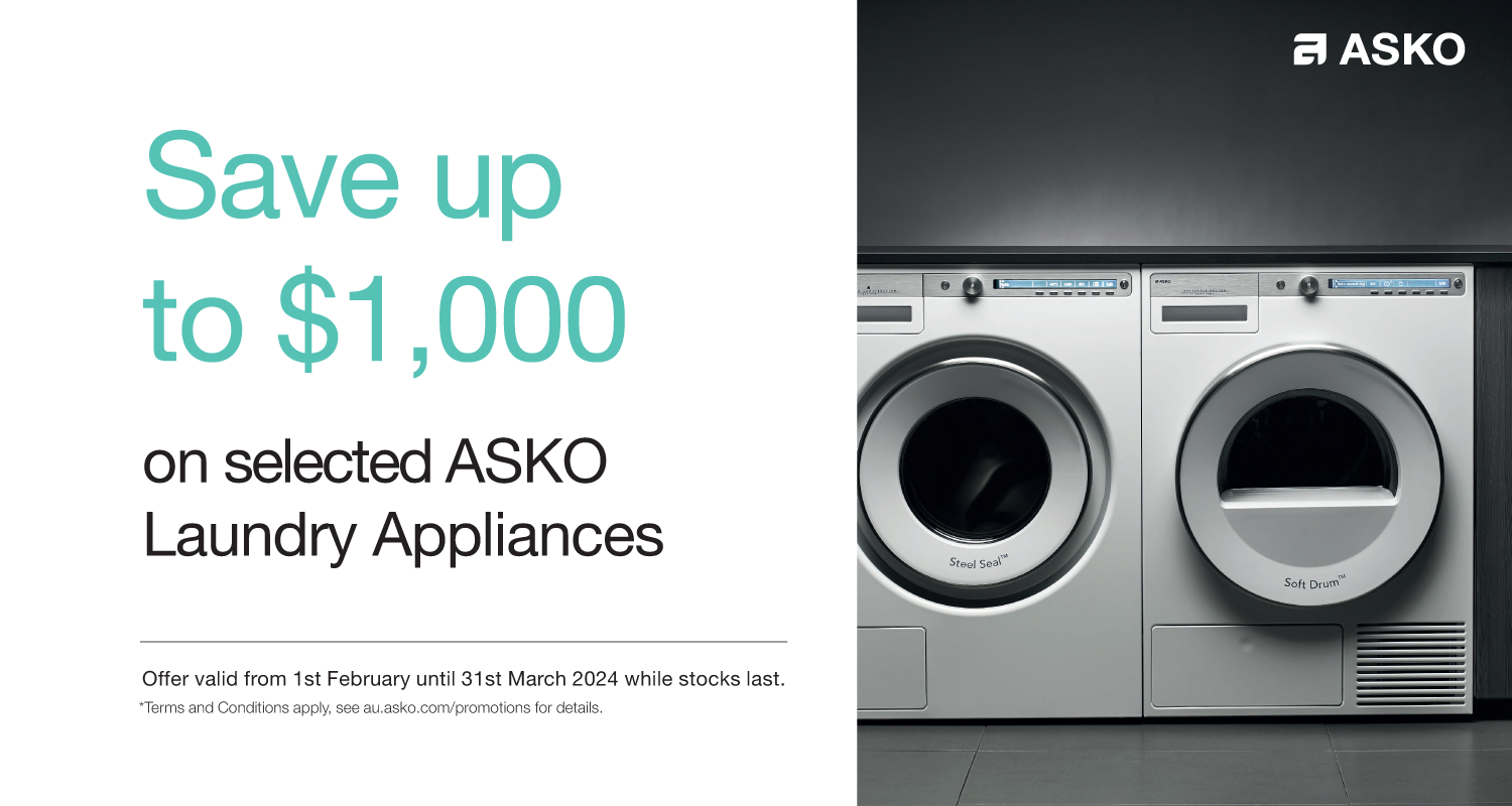 Save Up To $1,000 On Selected ASKO Laundry Appliances