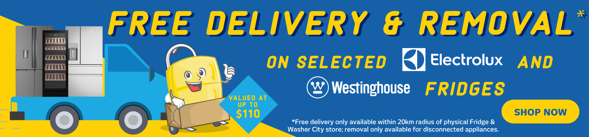 Free Delivery & Removal With Electrolux & Westinghouse Fridges