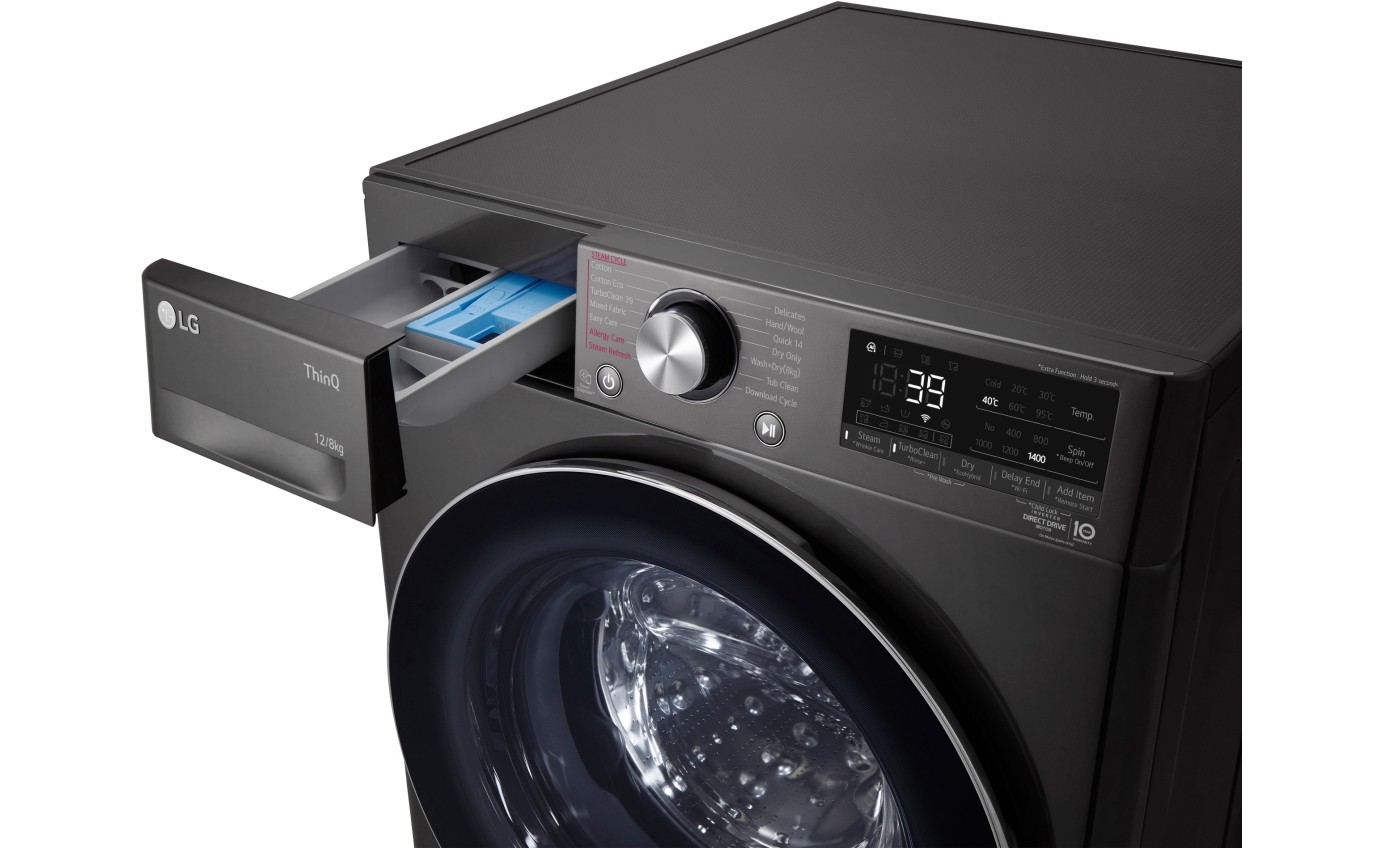 LG 12kg/8kg Front Load Washer Dryer Combo WVC91412B