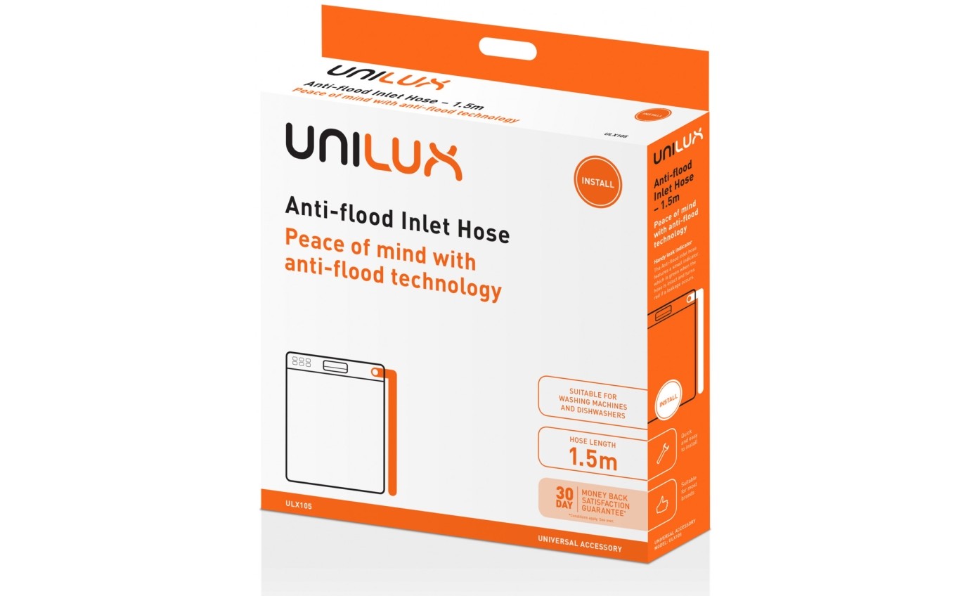 Unilux Universal Dual Layer Anti-Flood Inlet Hose (1.5m) ULX105