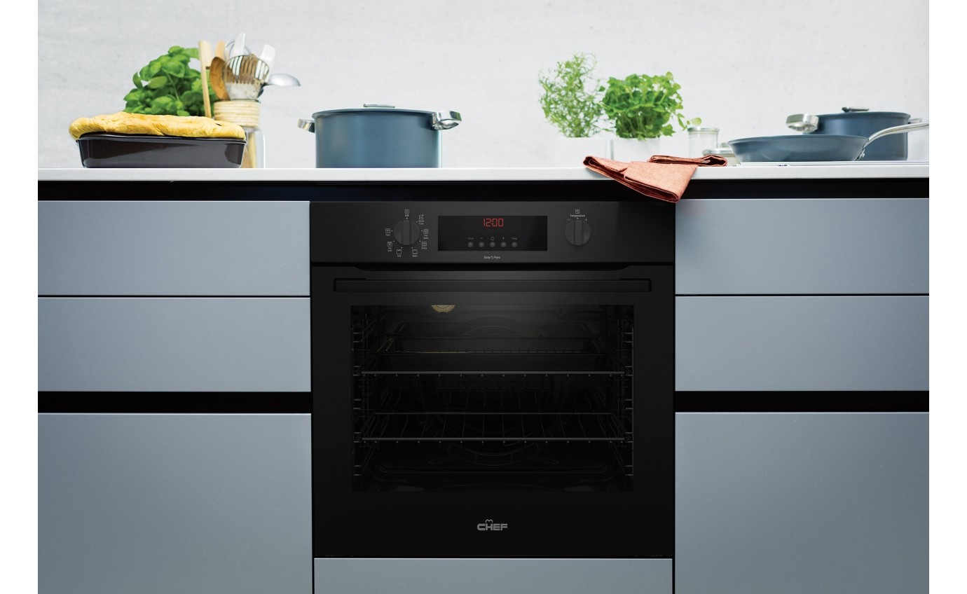 Chef 60cm Multifunction Pyrolytic Oven CVEP614DB