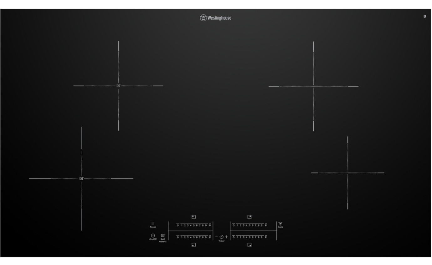 Westinghouse 90cm 4 Zone Induction Cooktop WHI943BD