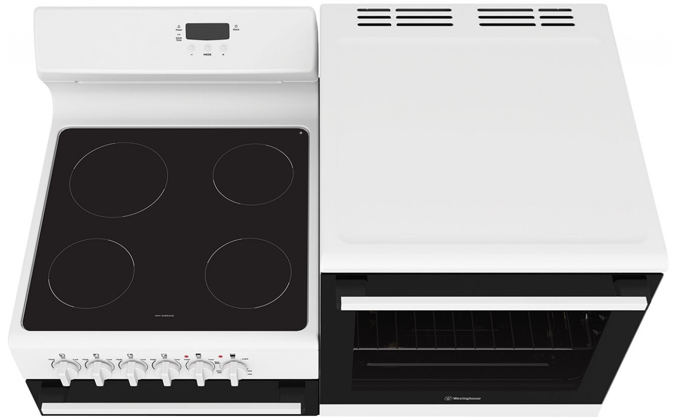 Westinghouse Electric Elevated Freestanding Cooker WDE143WCR Fridge