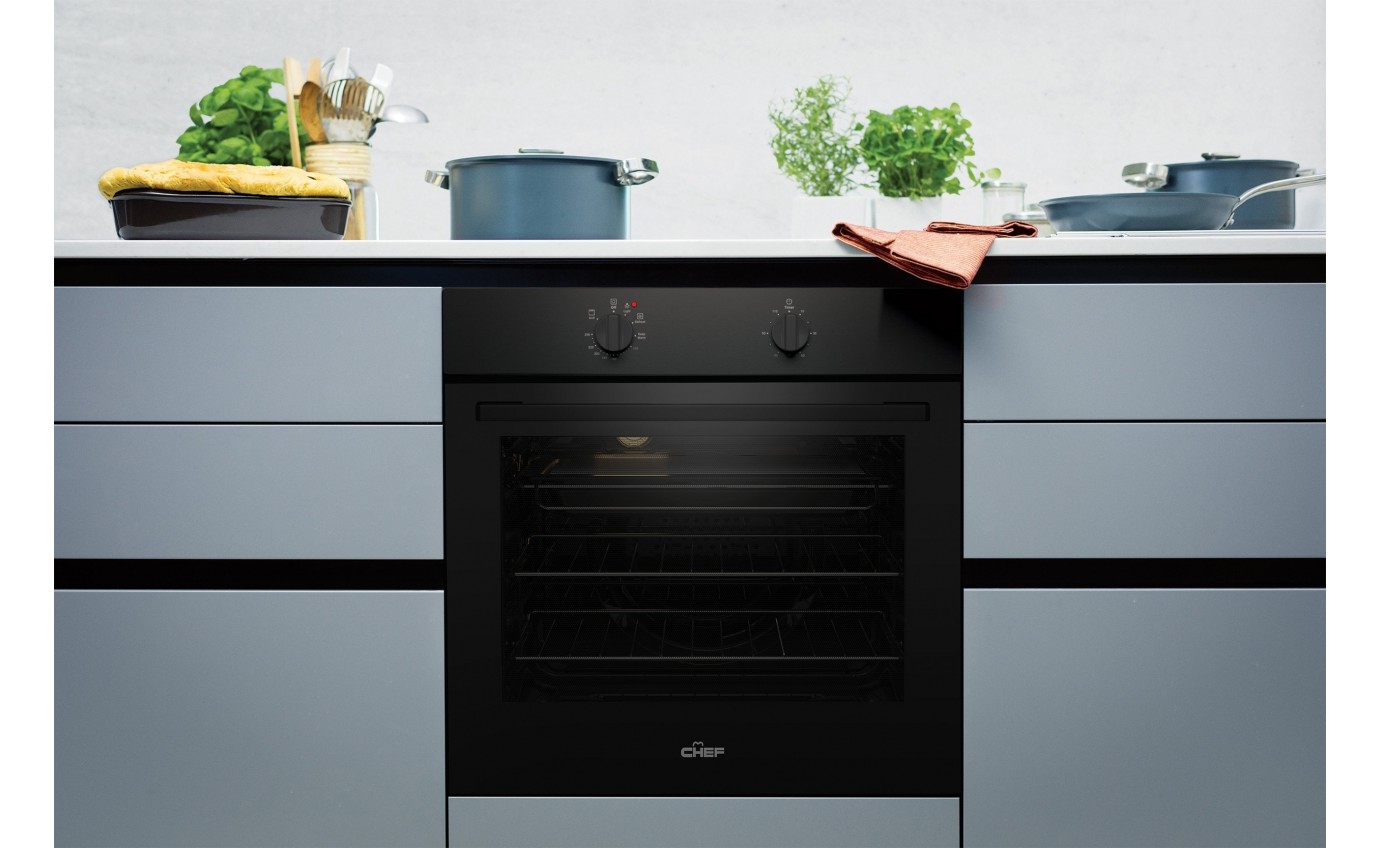 Chef 60cm Fan Forced Oven CVE612DB Fridge & Washer City