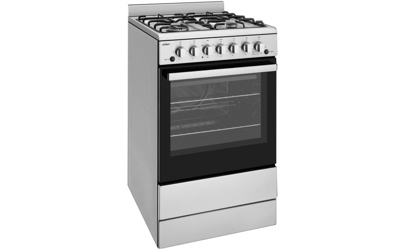 Chef 54cm Freestanding Gas Oven CFG504SBNG