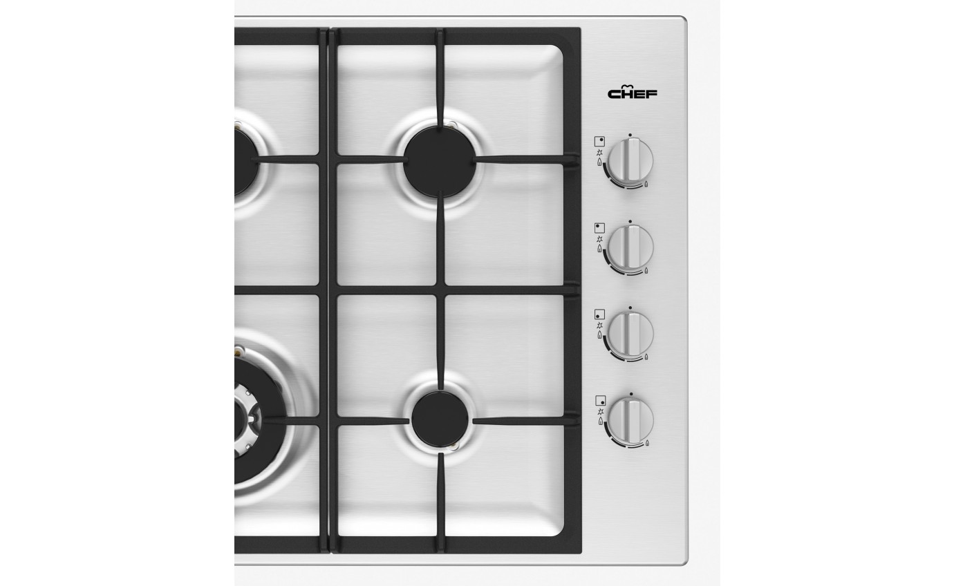 Chef 60cm 4 Burner Gas Cooktop CHG644SC