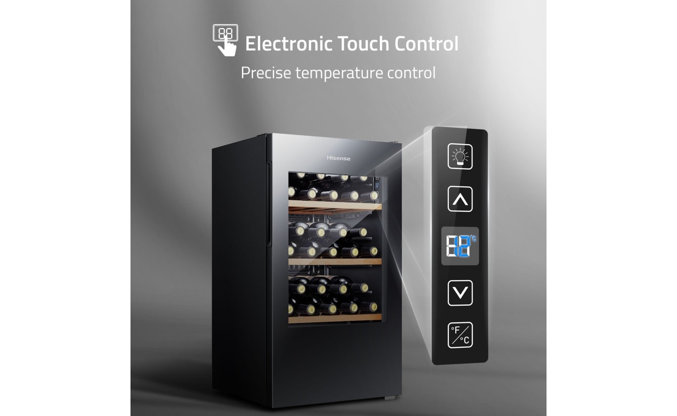 Hisense 30 Bottle Wine (Black) HRWC31 Fridge & Washer City