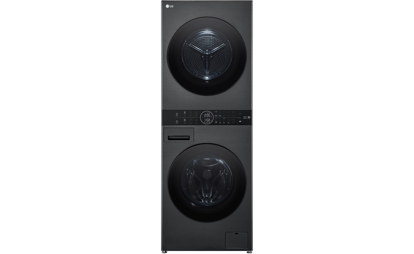 LG 12kg/9kg WashTower™ AllInOne Stacked Washer Dryer (Black Steel) WWT1209B Fridge & Washer City