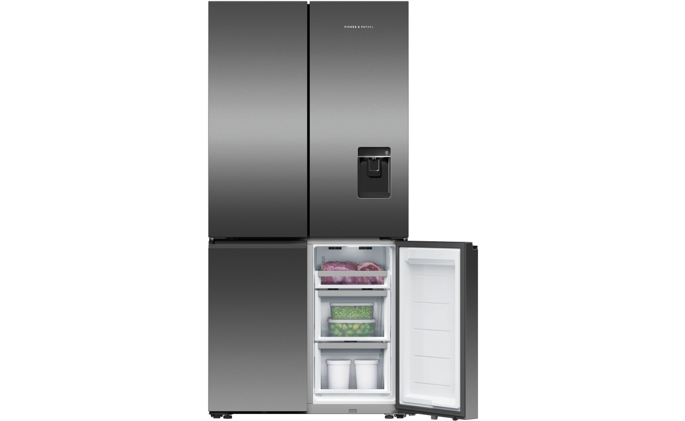 Fisher & Paykel 690L Freestanding Quad Door Refrigerator RF730QNUVB1 Fridge & Washer City