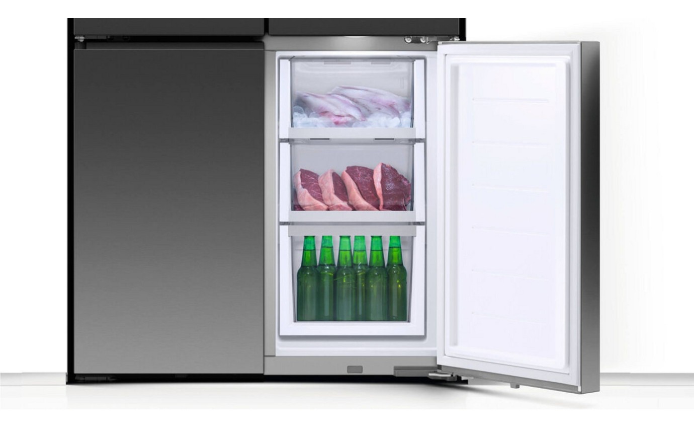 Fisher & Paykel 690L Freestanding Quad Door Refrigerator RF730QNUVB1 Fridge & Washer City