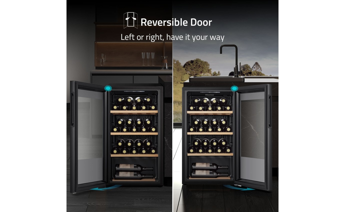 Hisense 30 Bottle Wine (Black) HRWC31 Fridge & Washer City