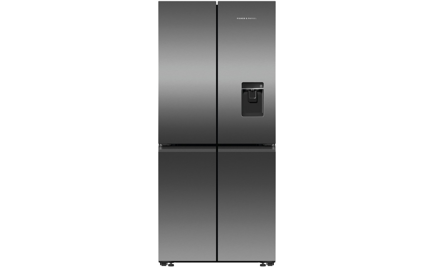 Fisher & Paykel 498L Quad Door Refrigerator (Black Stainless Steel) RF500QNUB1