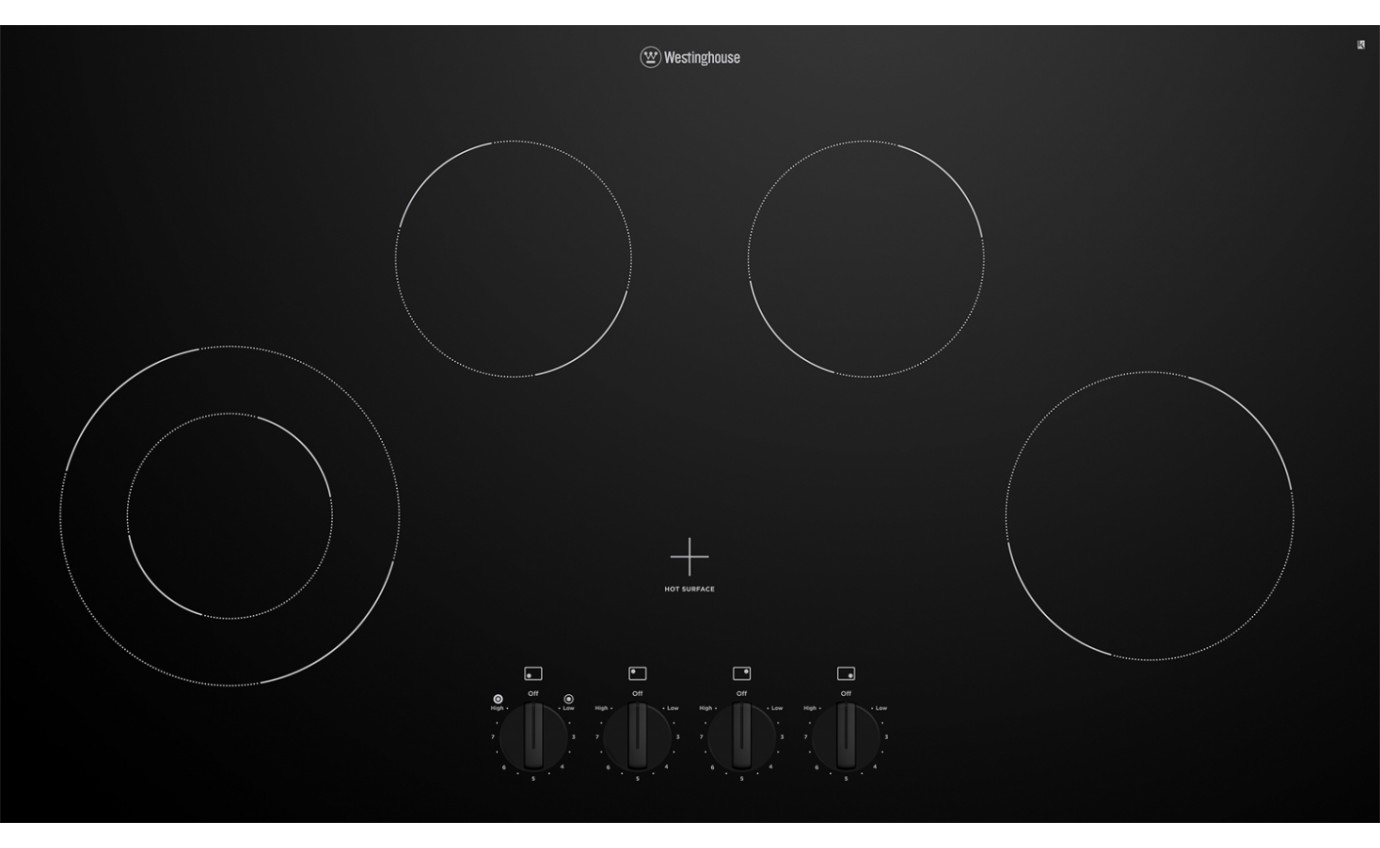 Westinghouse 90cm 4 Zone Ceramic Cooktop WHC942BC